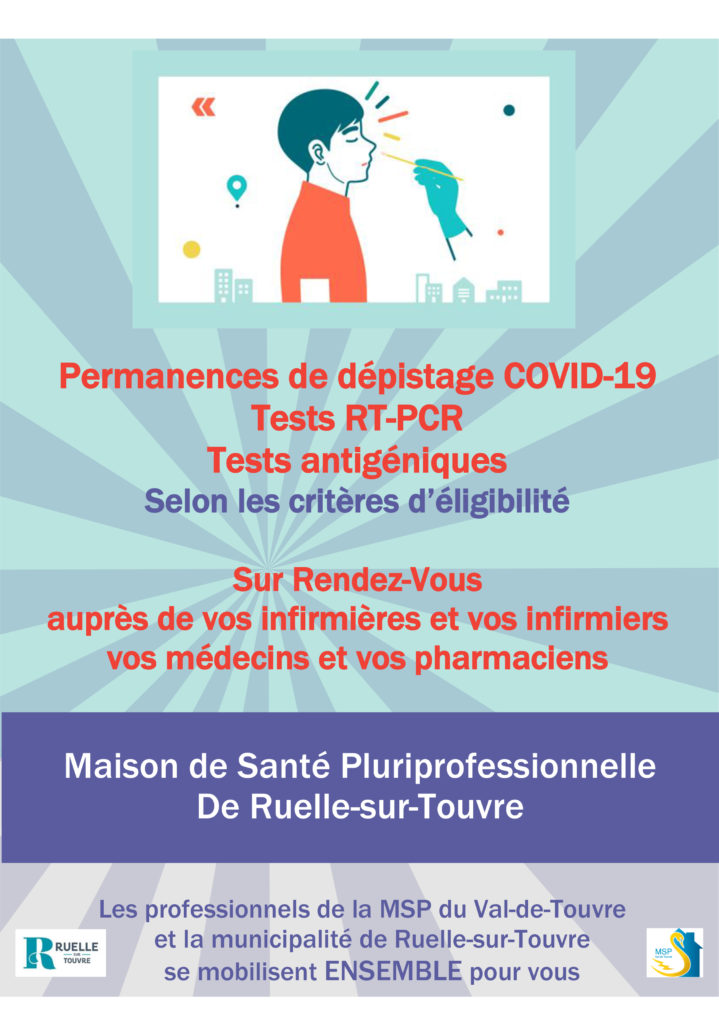 Dépistage par test antigénique Covid-19 : La Maison de Santé et l'espace  Lunesse - Ruelle sur Touvre